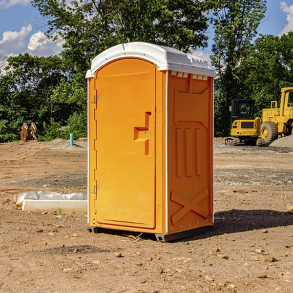 how often are the portable toilets cleaned and serviced during a rental period in Roosevelt MN